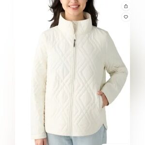 Voyager Ladies' Quilted Lightweight Jacket Cream Small